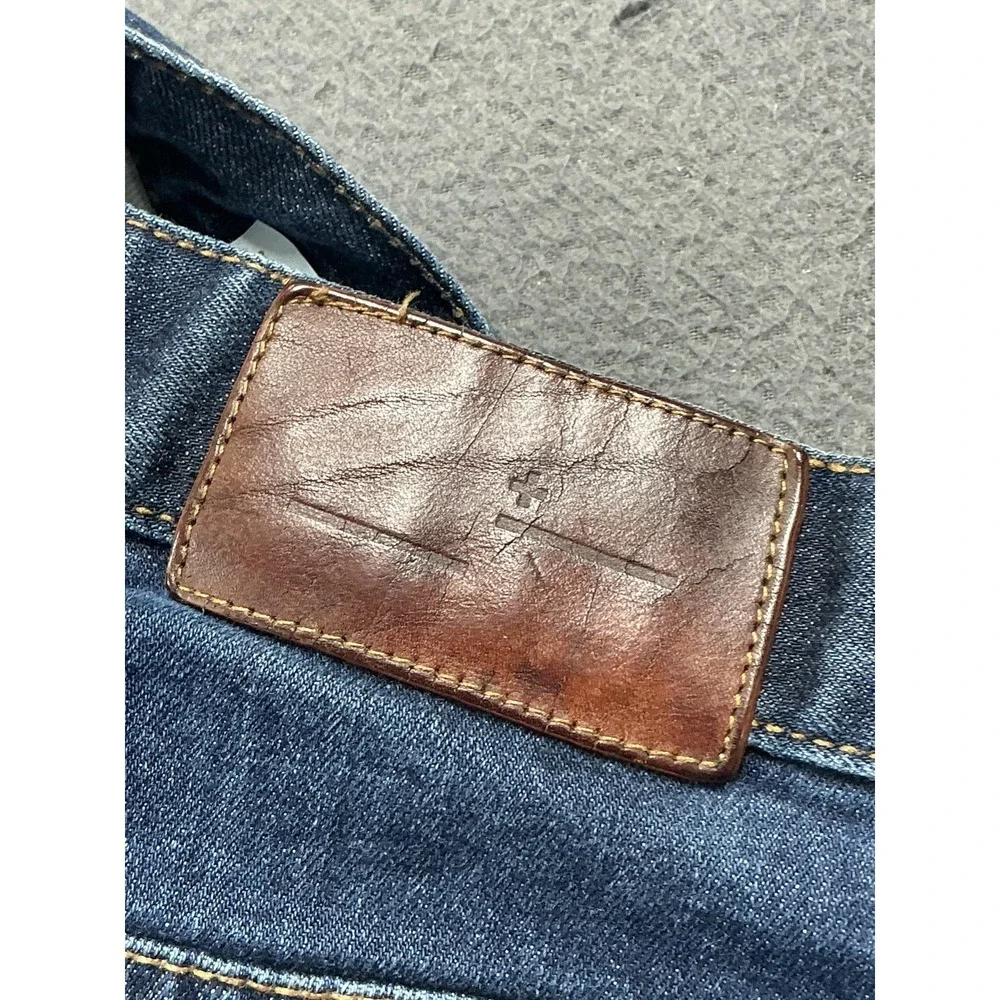 Frank And Oak Dylan‎ Slim Jeans Mens 35x32 Medium Blue Straight Stretch Denim